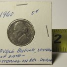 960 Jefferson Nickel – Rare Double Profile & Lettering Error – DDO/DDR Estate Fi