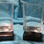 Vintage Disaronno Amaretto Lowball Glasses - Black Amethyst Base - Pair of 2