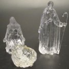 Vintage Clear Acrylic Miniature Nativity Set - 3 Piece Holy Family - 2" Tall Vintage Clear Acrylic Miniature Nativity Set - 3 Piece Holy Family - 2" Tall
