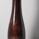 Vintage Hand-Painted Wooden Lacquer Bud Vase - Goldfish Koi Design, 7" Vintage Hand-Painted Wooden Lacquer Bud Vase - Goldfish Koi Design, 7"