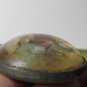 Antique Reverse Painted Glass Bridle Rosette Brooches &acirc;�� Pair