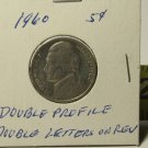 RARE 1960 Jefferson Nickel - Double Profile (DDO) & Double Letters (DDR) Error
