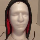 Button On Winter Hood With Drawstring Tie Green Red Fiber Lining Size Medium Boy Button On Winter Hood With Drawstring Tie Green Red Fiber Lining Size Medium Boy