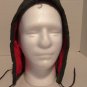 Button On Winter Hood With Drawstring Tie Green Red Fiber Lining Size Medium Boy
