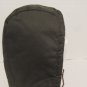 Button On Winter Hood With Drawstring Tie Green Red Fiber Lining Size Medium Boy