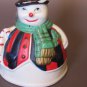 Vintage Ceramic Snowman Hand Bell â 6.5" Tall