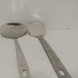 Metal Unmarked Spatula And Wide Holed Cooking Spoon