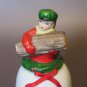Vintage J.S.N.Y. Porcelain Christmas Bell - "Bringing in the Yule Log" - 4.5"