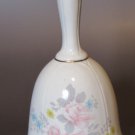 Vintage Genuine Bone China Hand Bell - Pink Roses Floral Pattern - 5" Tall