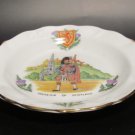 Vintage Bone China Souvenir of Scotland Pin Dish – Bagpiper & Thistles – 5"