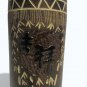 Vintage Chinese Stoneware Brush Pot Calligraphy Holder Incised Design 6.5&acirc;��