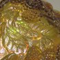 Vintage Indiana Glass Marigold Carnival Glass Bowl Loganberry Pattern