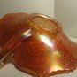 Vintage Marigold Carnival Glass Dish Handled Small Glass Dish Marigold In Color