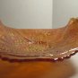 Vintage Marigold Carnival Glass Dish Handled Small Glass Dish Marigold In Color