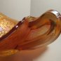 Vintage Marigold Carnival Glass Dish Handled Small Glass Dish Marigold In Color