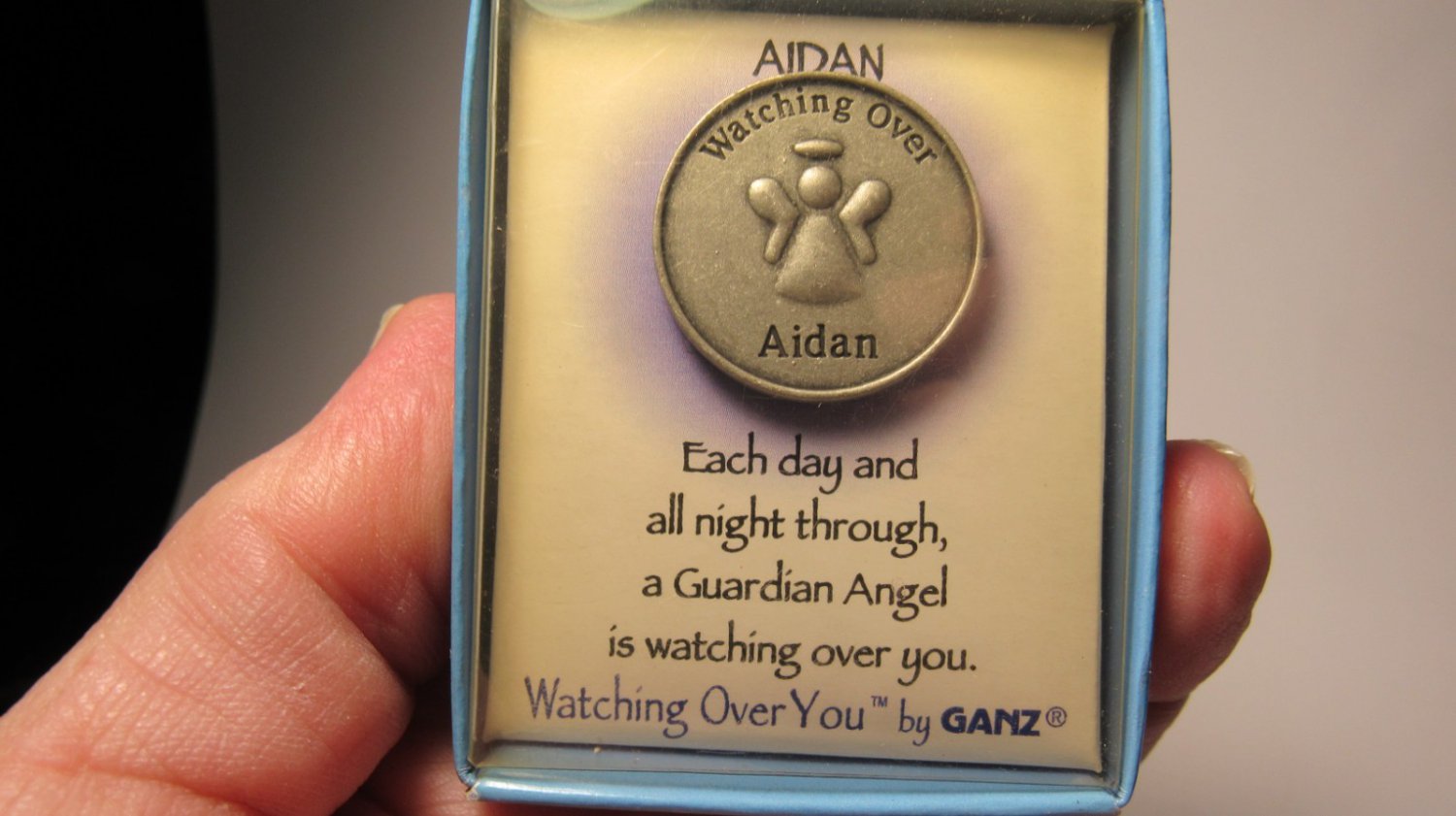 Ganz "Watching Over You" Personalized Guardian Angel Token - Aidan