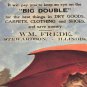 Vintage "Big Double" Victorian Art Print – W.M. Frede Dry Goods Ad – 11" x 14"