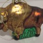 Vintage Blown Glass Buffalo Ornament Christmas Ornament Vintage