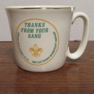 Vintage Boy Scout Mug, Thanks From Your Gang, 1968 Boy Scout Mug, Collectible