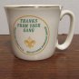Vintage Boy Scout Mug, Thanks From Your Gang, 1968 Boy Scout Mug, Collectible