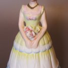 Vintage Porcelain Southern Belle Figurine Bell – Hand Painted Bisque – 4.5"