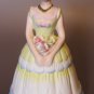 Vintage Porcelain Southern Belle Figurine Bell – Hand Painted Bisque – 4.5"