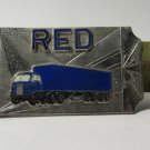 Vintage Silver-Tone "RED" Trucking Belt Buckle Vintage Silver-Tone "RED" Trucking Belt Buckle