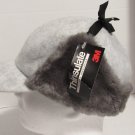 3M Thinsulate Gray Felt Trapper Hat With Fur Flip Down Ear Flaps And Ear Band 3M Thinsulate Gray Felt Trapper Hat With Fur Flip Down Ear Flaps And Ear Band