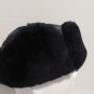 Trapper Hat Faux Leather & Fur With Ear Flaps And Snap Bill Quilted Liner Blue