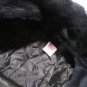 Trapper Hat Faux Leather & Fur With Ear Flaps And Snap Bill Quilted Liner Blue