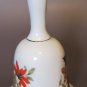 Vintage Fine Bone China Christmas Dinner Bell – Poinsettia & Holly