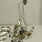 Blown Glass Elephant With Gold Tone Accents 3" Tall 2" Across Sits On Mirror