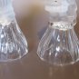Vintage JSNY Frosted Crystal Christmas Bell Set - Santa & Caroler