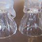 Vintage JSNY Frosted Crystal Christmas Bell Set - Santa & Caroler