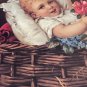 Vintage Style Union Mills Flour Print Child Basket Roses Kitchen Wall Art 14x11