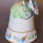 Vintage Bisque Porcelain Cardinal Bird & Floral Bell – 5.5"