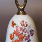 Vintage Porcelain Sweet Pea Floral Bell – 5" Tal