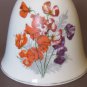 Vintage Porcelain Sweet Pea Floral Bell &acirc;�� 5" Tal