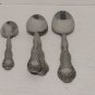 Lot Of Five Matching Design Stainless Steel Spoons Different Sized Set