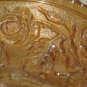 Vintage Imperial Marigold Carnival Glass Three Footed Bowl Open Rose Pattern