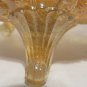 Vintage Imperial Marigold Carnival Glass Three Footed Bowl Open Rose Pattern