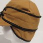 Crown Cap Nail Head Canvas Railroad Cap W/Ear Band Faux Fur & Quilted Liner New