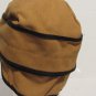 Crown Cap Nail Head Canvas Railroad Cap W/Ear Band Faux Fur & Quilted Liner New