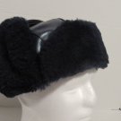 Faux Leather Trapper Hat With Faux Fur Ear Flaps And Snap Up Bill Size 7 Faux Leather Trapper Hat With Faux Fur Ear Flaps And Snap Up Bill Size 7