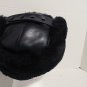 Faux Leather Trapper Hat With Faux Fur Ear Flaps And Snap Up Bill Size 7