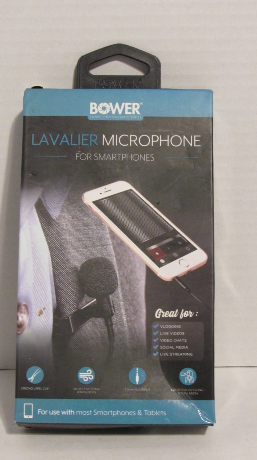 Lavalier Microphone For Smartphones Tablets For Vlogging And Social Media NIB