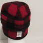 Buffalo Check Crown Cap Wool with Faux Fur Ear Band Size 6 1/2 Railroad Cap