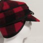 Buffalo Check Crown Cap Wool with Faux Fur Ear Band Size 6 1/2 Railroad Cap