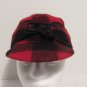 Buffalo Check Crown Cap Wool with Faux Fur Ear Band Size 6 1/2 Railroad Cap