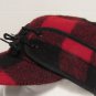 Buffalo Check Crown Cap Wool with Faux Fur Ear Band Size 6 1/2 Railroad Cap